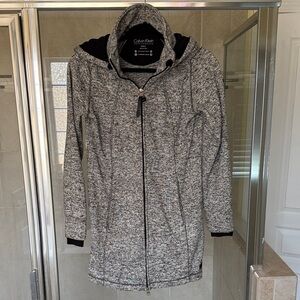 Calvin Klein-Black and White Hooded Jacket- Size Small